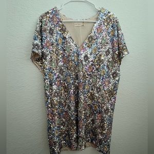 Sequin oversized dress